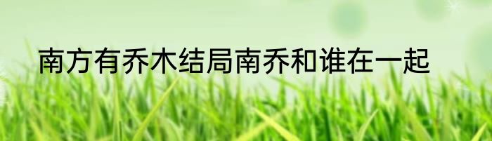南方有乔木结局南乔和谁在一起