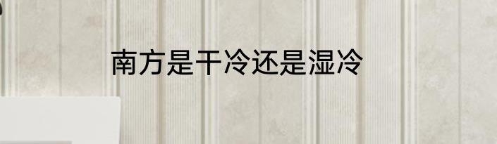 南方是干冷还是湿冷