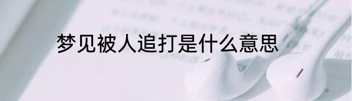 梦见被人追打是什么意思