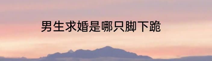 男生求婚是哪只脚下跪