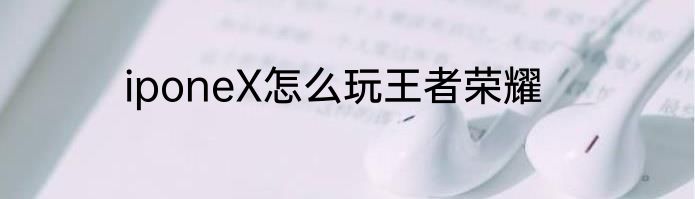 iponeX怎么玩王者荣耀
