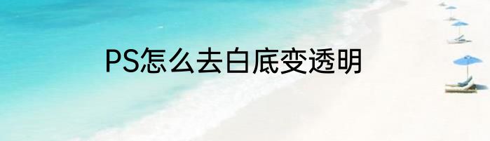 PS怎么去白底变透明