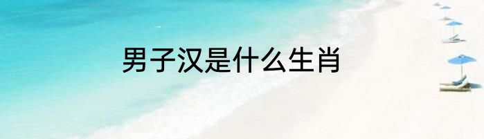 男子汉是什么生肖
