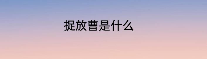 捉放曹是什么