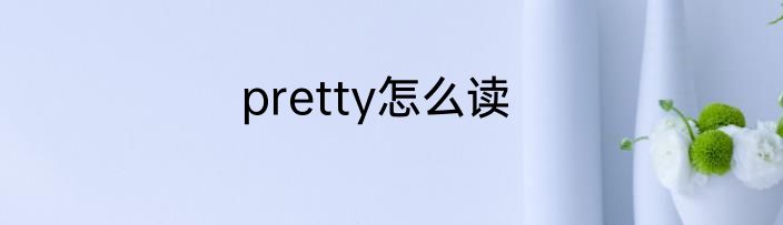 pretty怎么读