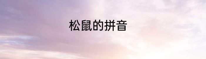松鼠的拼音