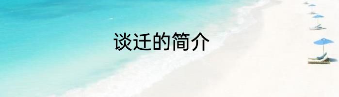 谈迁的简介