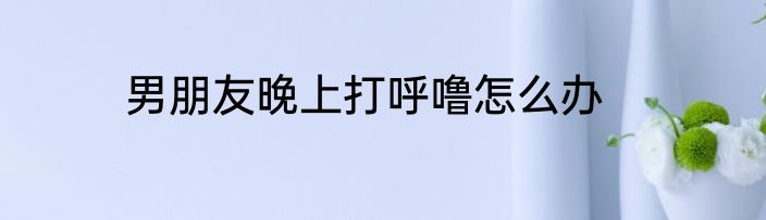 男朋友晚上打呼噜怎么办