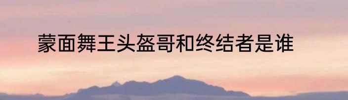 蒙面舞王头盔哥和终结者是谁