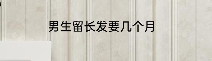 男生留长发要几个月
