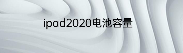ipad2020电池容量