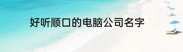 好听顺口的电脑公司名字