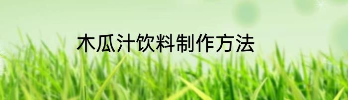木瓜汁饮料制作方法
