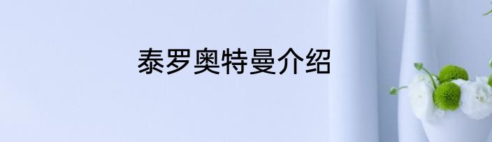 泰罗奥特曼介绍