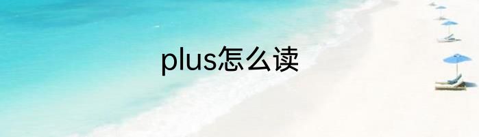 plus怎么读