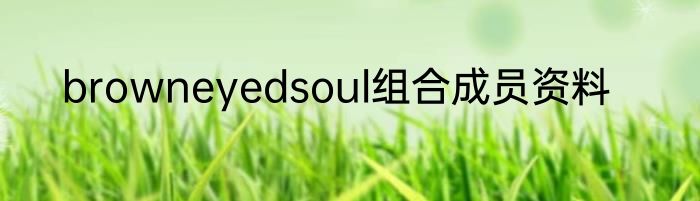 browneyedsoul组合成员资料