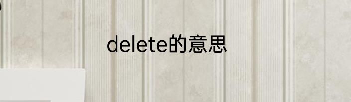 delete的意思