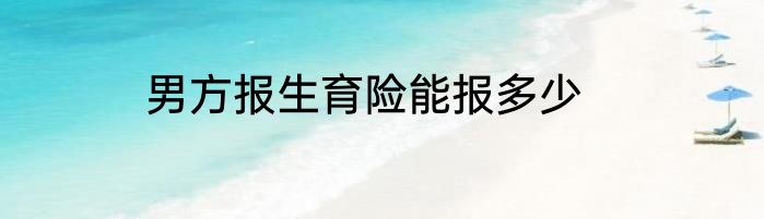 男方报生育险能报多少