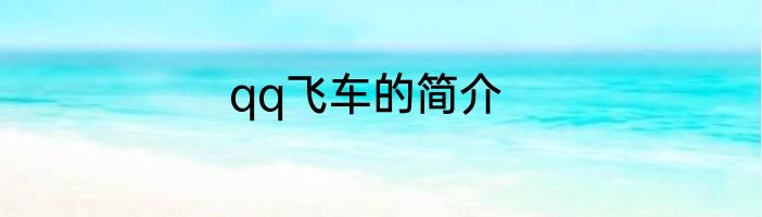 qq飞车的简介