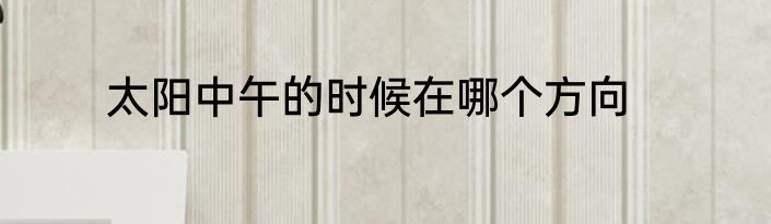 太阳中午的时候在哪个方向