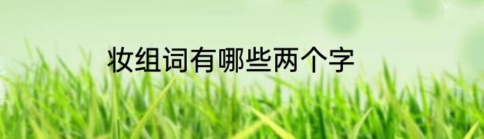 妆组词有哪些两个字