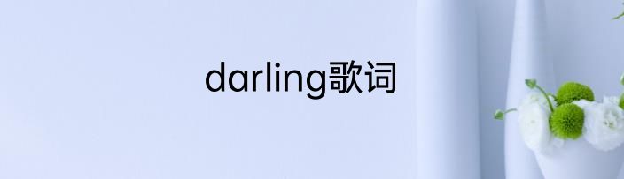 darling歌词