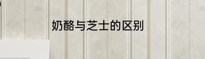 奶酪与芝士的区别
