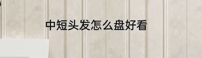 中短头发怎么盘好看