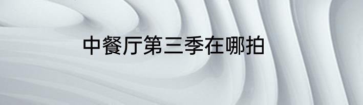 中餐厅第三季在哪拍