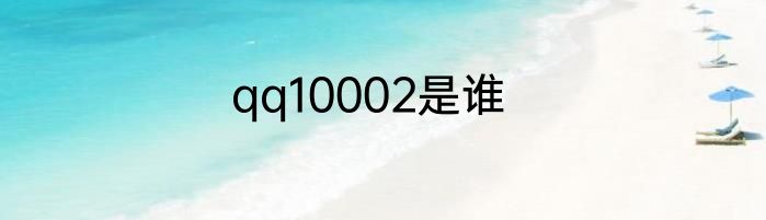 qq10002是谁