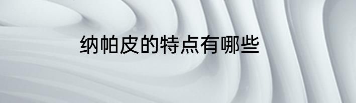 纳帕皮的特点有哪些