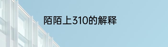 陌陌上310的解释