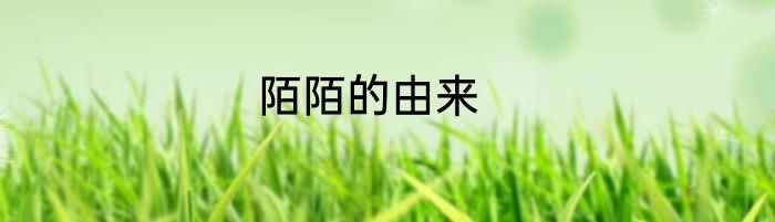 陌陌的由来
