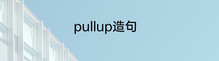 pullup造句