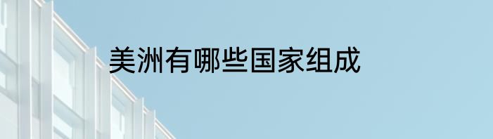 美洲有哪些国家组成