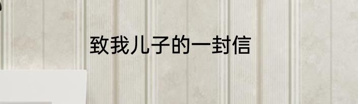 致我儿子的一封信
