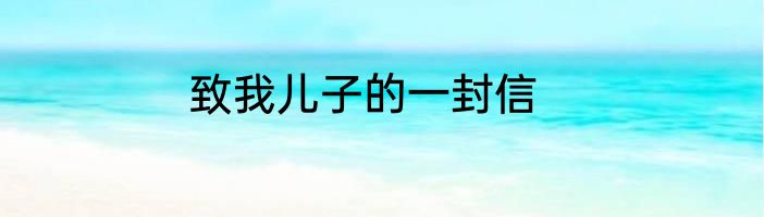 致我儿子的一封信