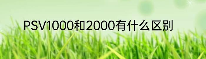 PSV1000和2000有什么区别