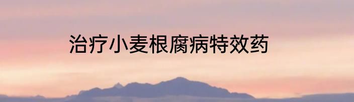 治疗小麦根腐病特效药