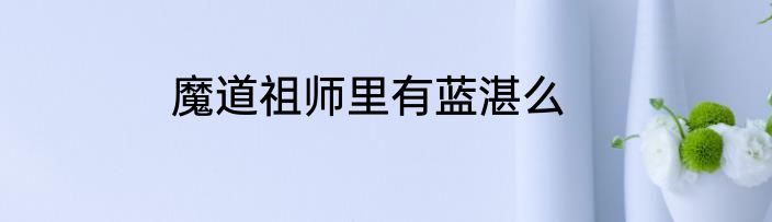 魔道祖师里有蓝湛么