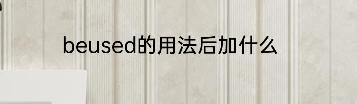 beused的用法后加什么