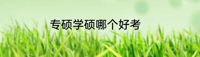 专硕学硕哪个好考