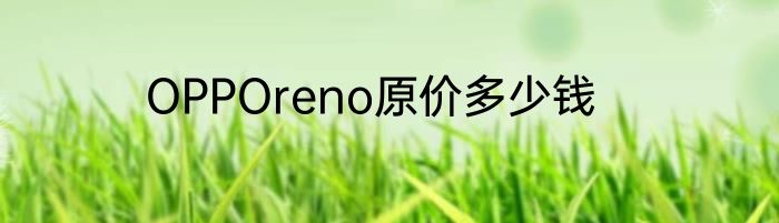 OPPOreno原价多少钱