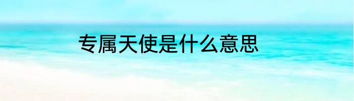 专属天使是什么意思