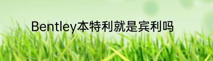 Bentley本特利就是宾利吗