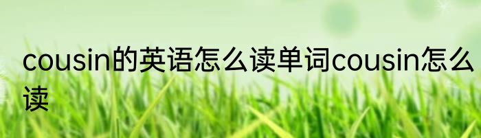 cousin的英语怎么读单词cousin怎么读