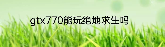 gtx770能玩绝地求生吗