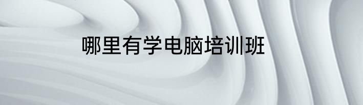 哪里有学电脑培训班