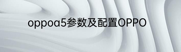 oppoa5参数及配置OPPO