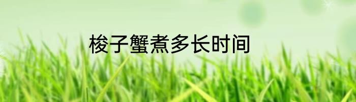 梭子蟹煮多长时间